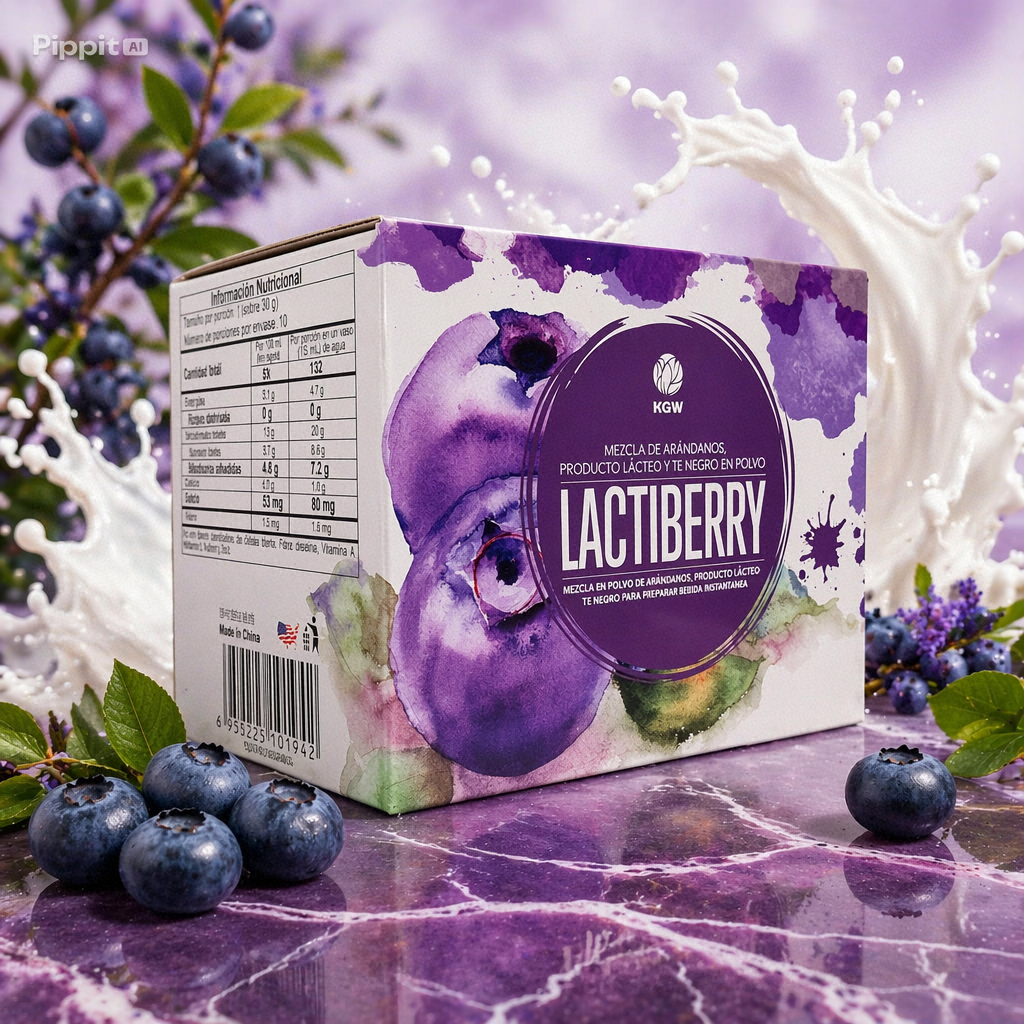 Empaque Lactiberry HGW con arándanos y leche